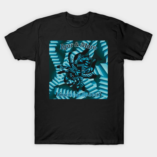 Igor & More Tarantula Liminal Spaces Blue T-Shirt by IgorAndMore
